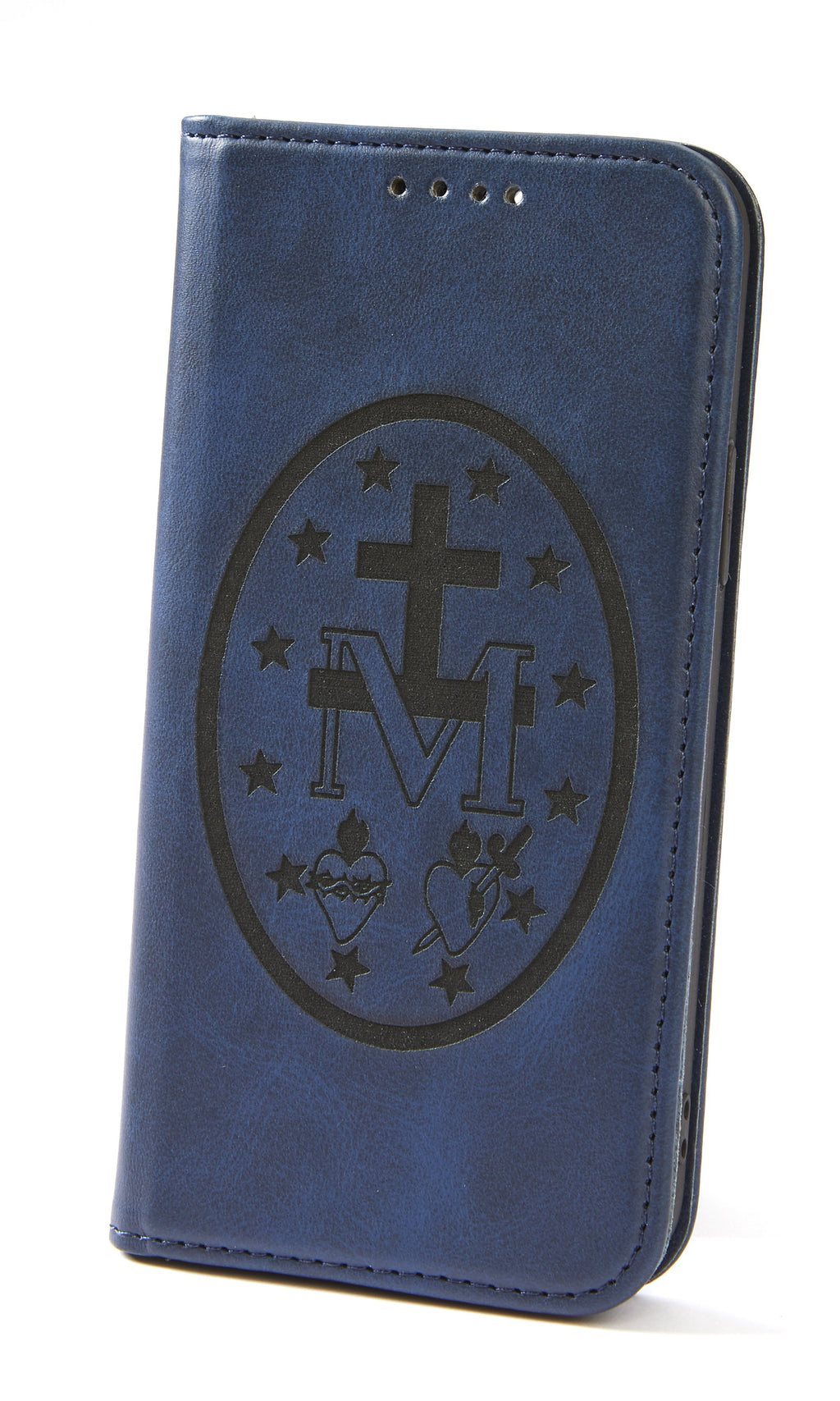 Miraculous Medal Blue Leather Folio Case for iPhone 12 mini