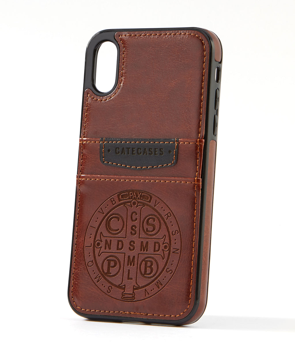 Benedictine Brown Leather Card Case for iPhone XR
